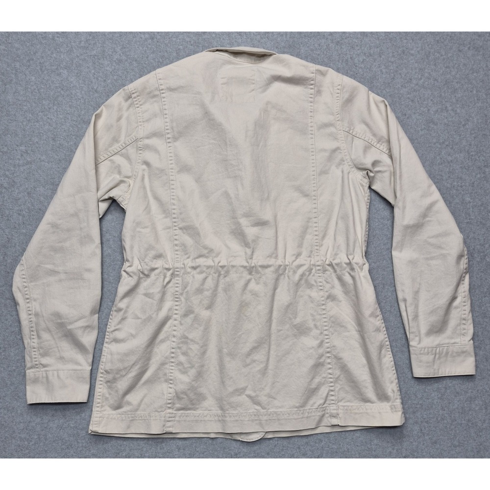 Gap Utility Field Jacket Womens S Beige Full Zip Drawstring Waist Anorak - Picture 3 of 16